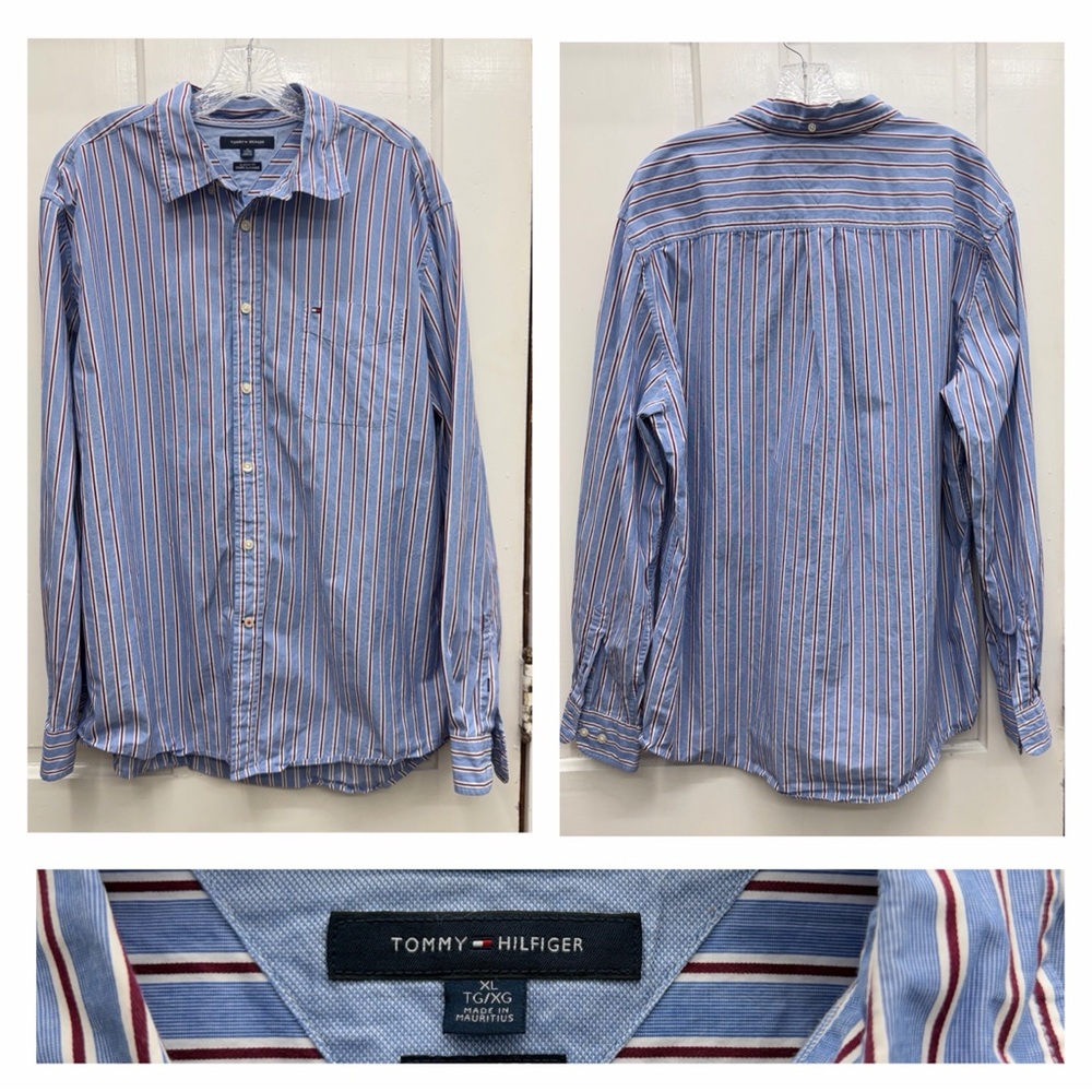 Tommy Hilfiger classic fit long sleeve button down shirt‎ men's xl